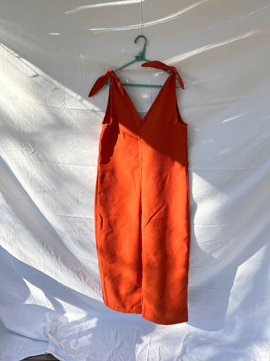 Rust Silky Jumpsuit