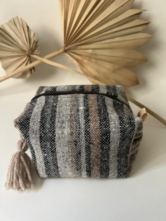 Tweed Makeup Bag