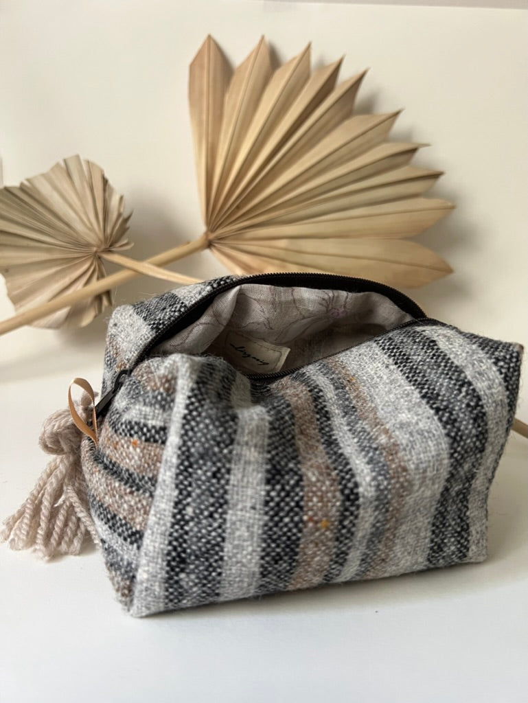 Tweed Makeup Bag