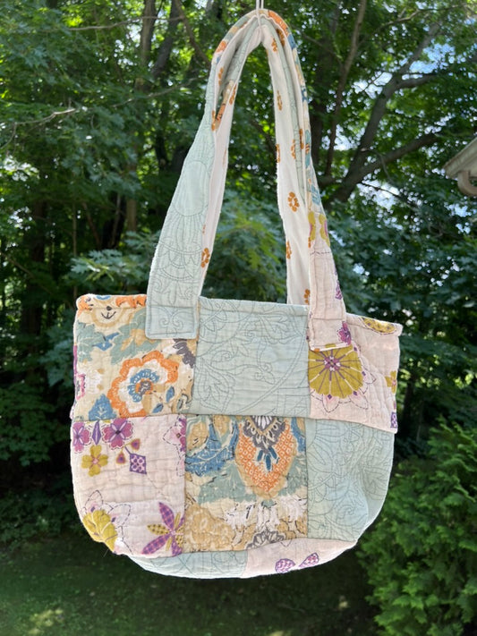 Blue Patch Quilt Bag